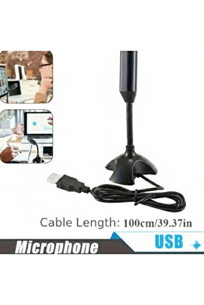 Generic USB Condenser Microphone — For Video Calls, Voice Recording & Streaming
