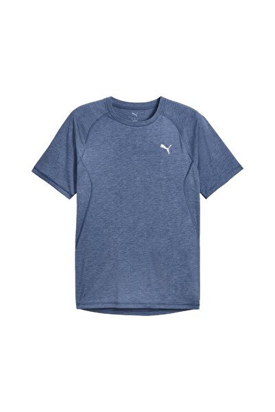 Puma Tricou Run Velocity Tri-blend pentru bărbați, albastru, pentru alergare ...