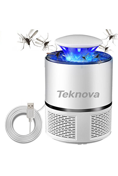 Teknova Lampa Electrică Anti-Țânțari cu lumină UV LED 365 nm – silențioasă, s...