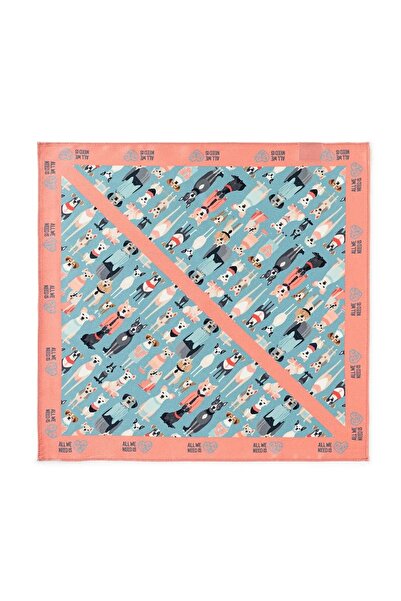 All We Need Is Pets Bandană roz din mătase pentru câini și iubitori de animal...