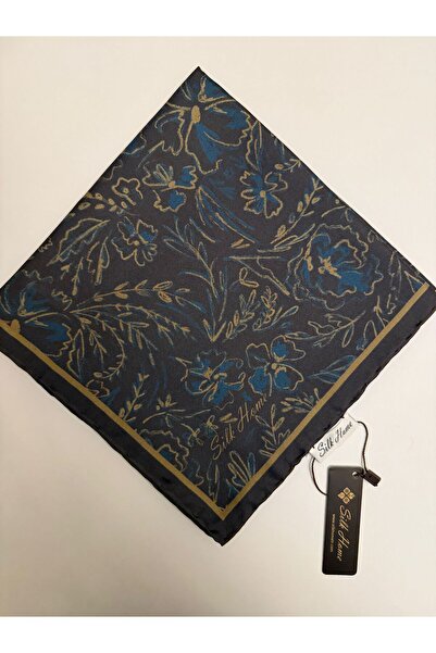 Silk Home Turquoise Pattern Twill Silk Scarf