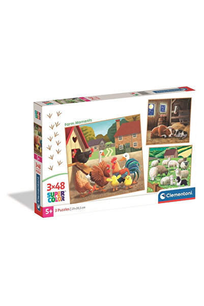 FARM Пъзел Moments 3x48 части Clementoni