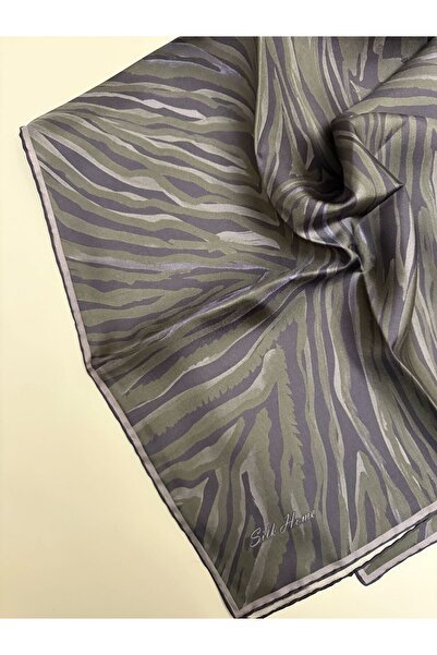 Silk Home Zebra Pattern Twill Silk Scarf