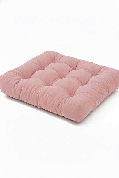 TEZKOTEKSTİL Velvet Upholstery Fabric Floor Pouf | Chair Cushion | Floor Cushion 60X60 cm