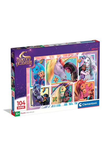 Unicorn Academy Unikornis Akadémia Friendship Puzzle Super de 104 piese Cleme...