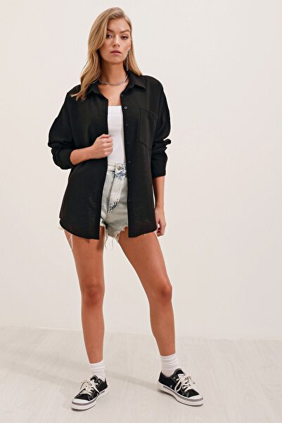 Hiccup Cămașă BDART din amestec de in cu detaliu de buzunar basic