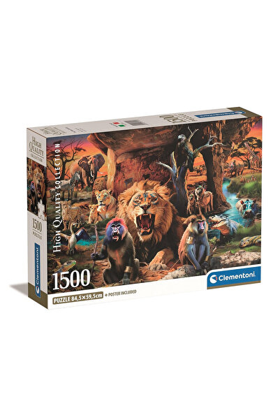 Animals Animale Tribal Society Puzzle compact 1500 bucăți Clementoni