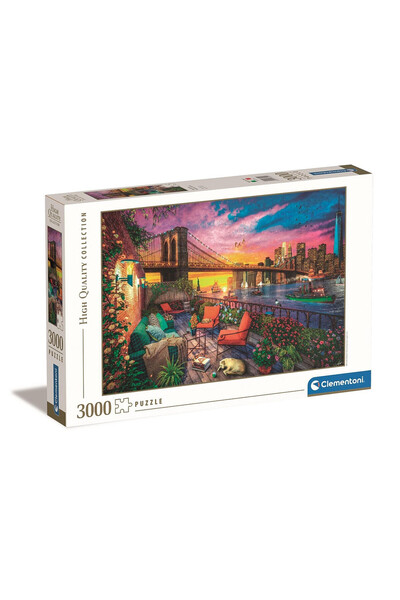 Cities Orașe Balcony Sunset Puzzle New York 3000 piese de Clementoni