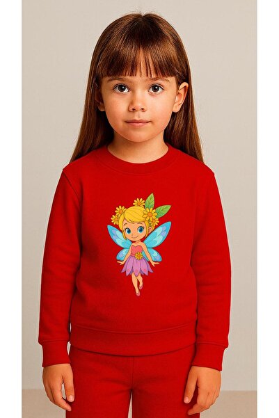 playwear سترة رياضية للأطفال KELEBEK BARBIE B مطبوع للفتيات والأولاد برقبة دا...