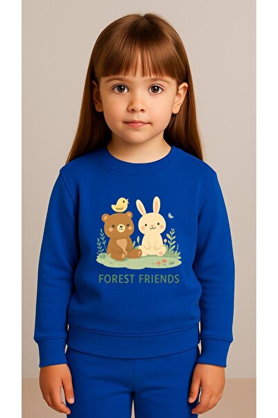 playwear Παιδικό Φούτερ FOREST με στάμπα για κορίτσια και αγόρια, με λαιμόκοψ...