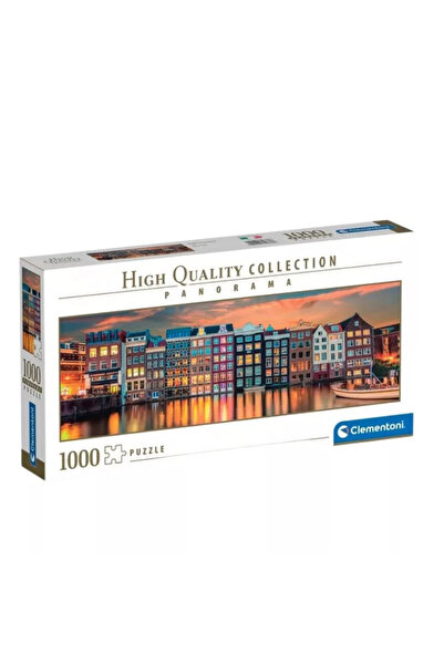 Cities Orașe Bright Puzzle panoramic Amsterdam 1000 de piese Clementoni