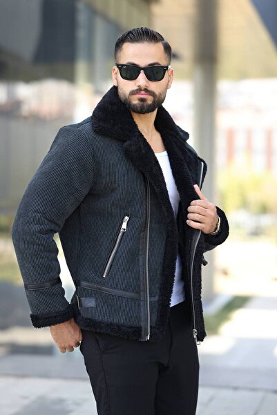 Kawimoda Trendy Velvet Biker Coat with Fur Inside - Matches Casual and Special Outfits