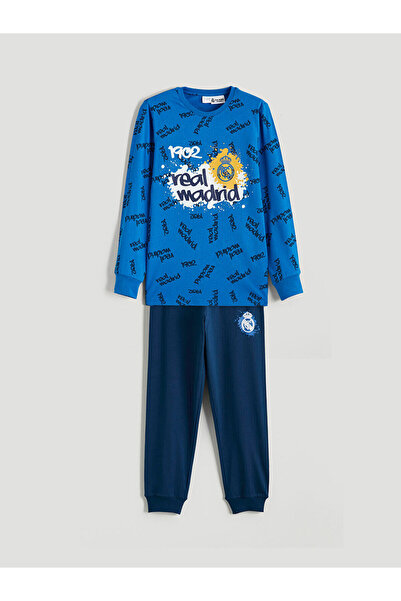 LC Waikiki Pidžama za dečake sa printom Real Madrida i okruglim izrezom