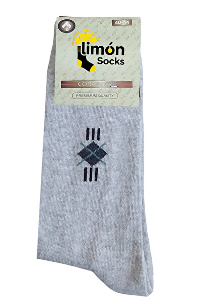 Limon Socks Men's Socks (12 Pieces) Yazık Long Perfumed Socks Set of 12