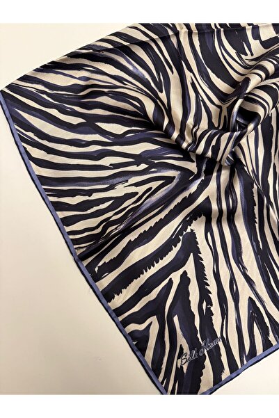 Silk Home Zebra Pattern Twill Silk Scarf