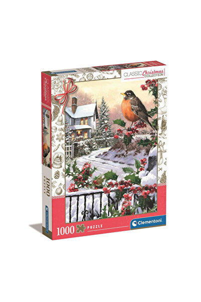 Christmas Crăciun Robin and Holly Puzzle Clementoni de 1000 piese