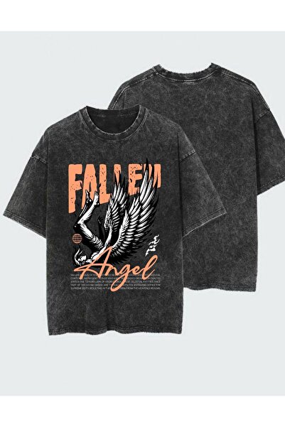 DEEFWEAR Tricou unisex cu imprimeu, spălat și uzat