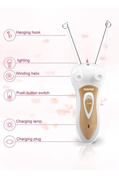 Geepas Professional women's rechargeable hair removal machine for face and all body parts GLS8690