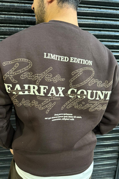 thesunfyre Men's Crew Neck 3 Thread O Oversized Back B Printed Sweatshirt