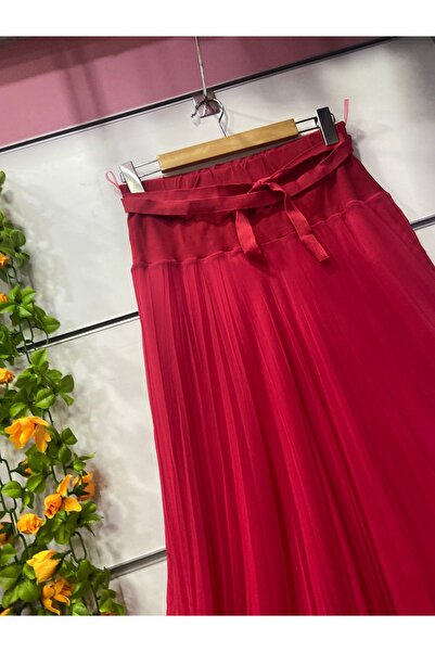 edu collection Червона шифонова спідниця з підкладкою