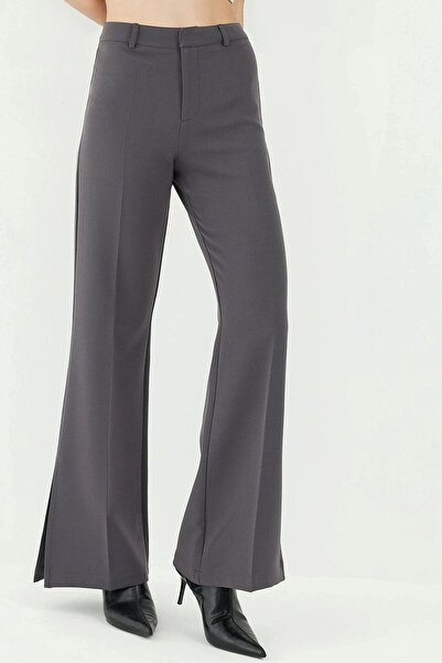 Hiccup High Waist Slit Detailed Flare Pants