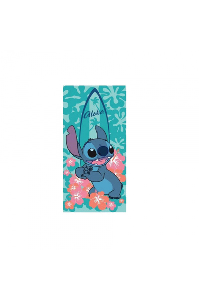 Disney Lilo & Stitch Surf Aloha Polyester Towel, 140 x 70 cm