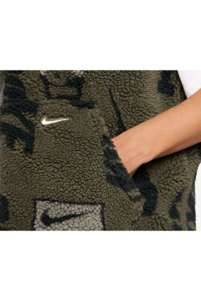 Nike Women's jacket w nsw street sherpa vest sleeveless plush jacket