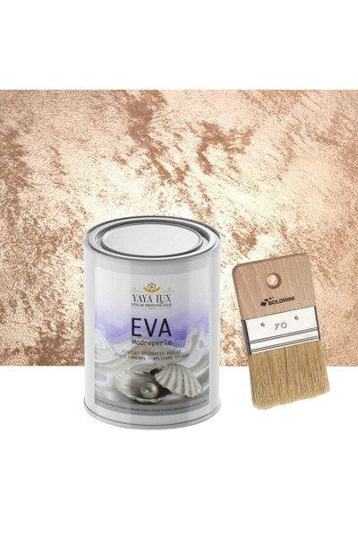 YaYa Color Set Vopsea Decorativa de Lux, Eva Madreperla, Caramel, 0.5 Litri s...