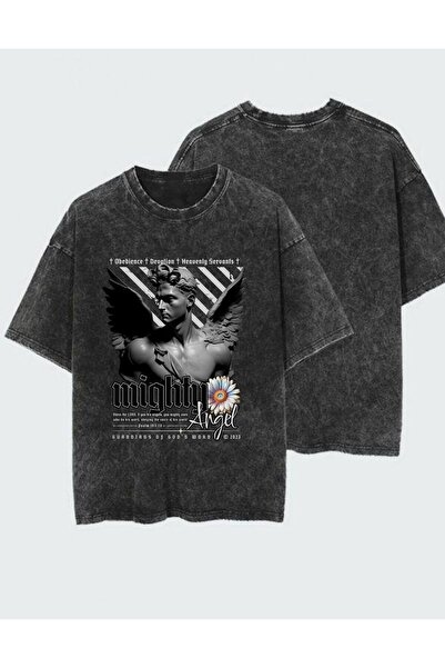 DEEFWEAR Štampana isprana prevrnuta unisek majica