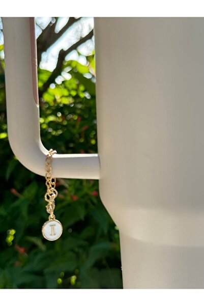 YuccaCo Accessorize Your Life Letter I White Thermos Compatible Accessory/Letter I Thermos Charm/Letter Thermos Ornament