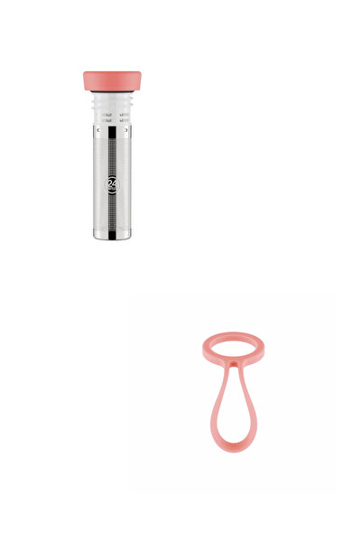 SMEG Bottle Tie Tutucu & Infuser Lid Demleme Termos Aksesuar Seti Pembe 2'li
