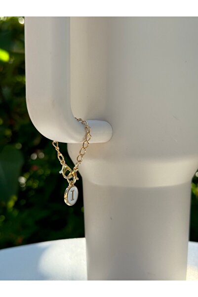 YuccaCo Accessorize Your Life Letter I White Thermos Compatible Accessory/Letter I Thermos Charm/Letter Thermos Ornament