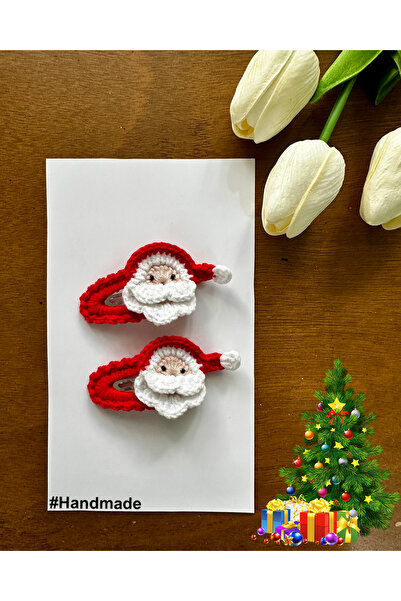 livadesign7 مشبك شعر بتصميم خاص لعيد الميلاد وسانتا كلوز، مجموعة مشابك شعر مص...