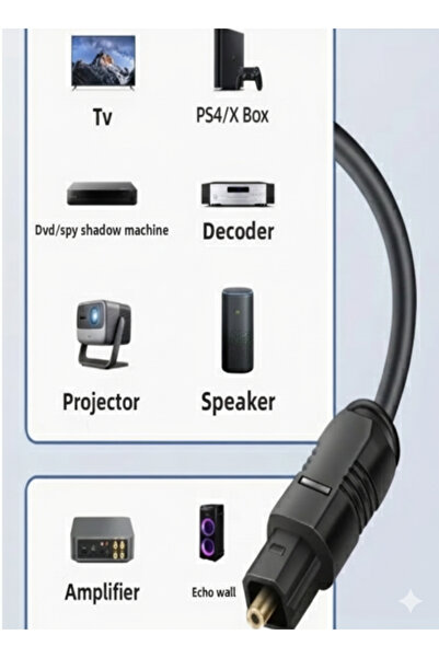 Generic Optical Audio Cable 5Meter – High-Quality TOSLINK for Home Theater & Sound Systems