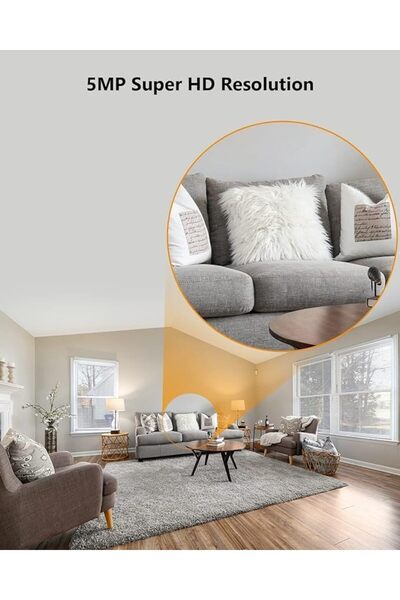 Imou 3K FHD 360 ْ Security Camera Supports Up to 256GB SD Card WiFi, Ethernet Connection Ranger2 5MP