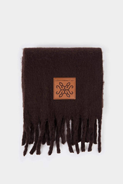 DeFacto F3427Axbn201 Brown Women's Woven Label Scarf