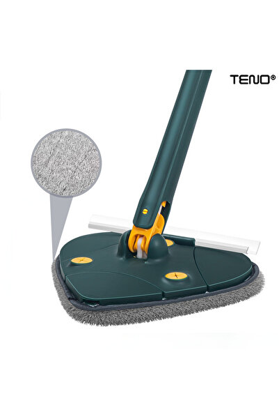 Teno Set of 3 Replacement Pads for Mop with Heart-Shaped Head, 360-degree rotation, 24 cm, grey
