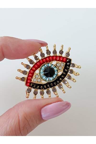 CHARMLUCKY TAŞLI GÖZ BROŞ