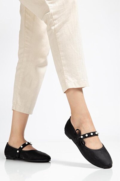 LIBANON REYYAN İnci Detay Kadın Babet Ayakkabı Şık ve Rahat b01