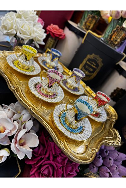 Handmade Esterhomedecor 6 Personality Hand Painting Porcelain Coffee Cup Set