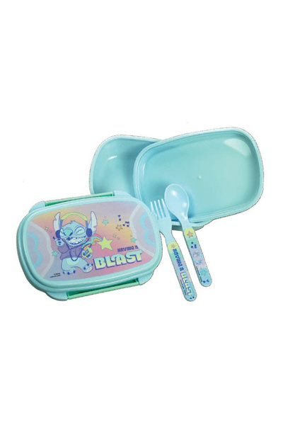 Lilo & Stitch Plastic sandwich box with cutlery Blast, 18 x 13 x 6.5 cm
