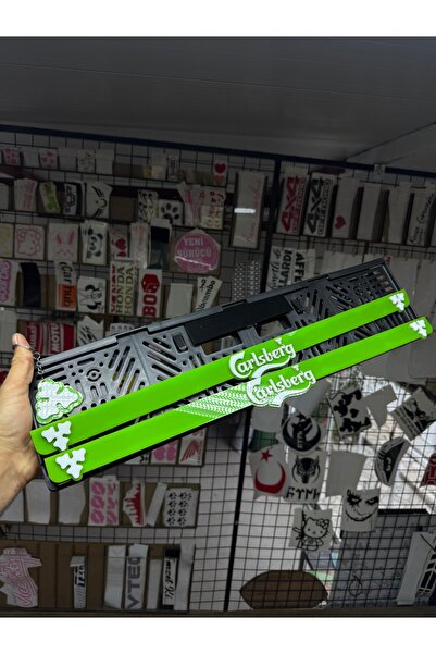 Yalıgraf Reklam Tabela Carslberg Oto Plakalık 5D Yeşil Parlak Pleksi Takım 2 Adet