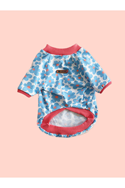 Luli Pet Blue Floral Dog T-Shirt