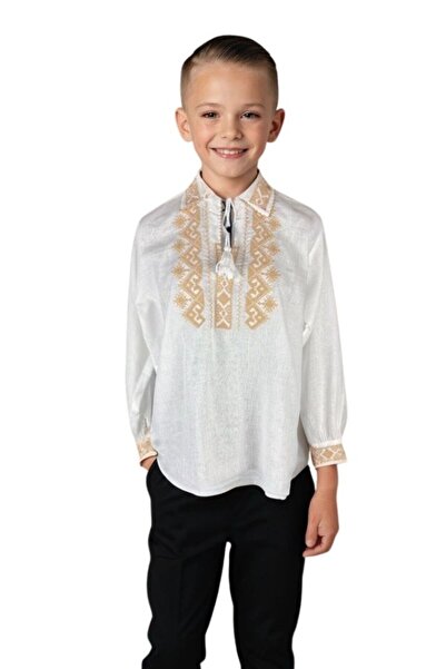 rody's forever Bluză băieți CPB2 alb/bej, 10 ani, 130 cm