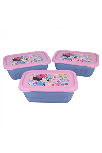 Disney Set of 3 rectangular storage containers with lid - Minnie Mouse