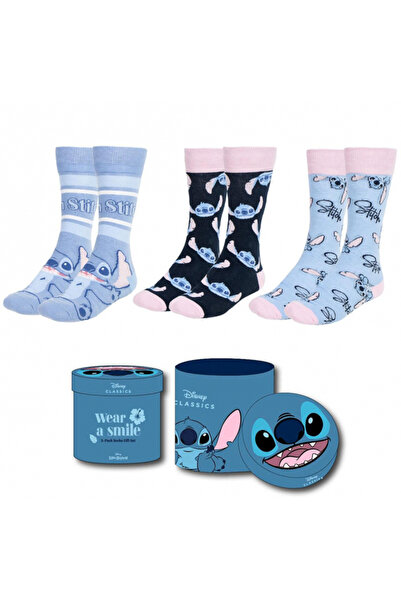 Lilo & Stitch Set of 3 thick socks in gift box,