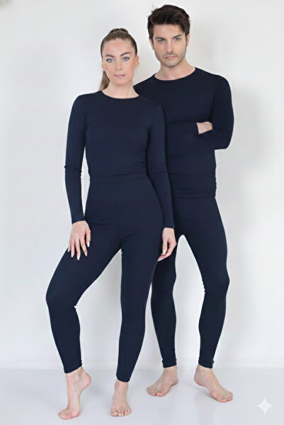 Isıl Termal | Cotton Unisex Thermal Comfortable Set Dark Blue (1 Piece)