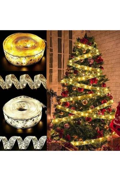 HYT LED Garland Light Ribbon Installation 10m Gold Warm White