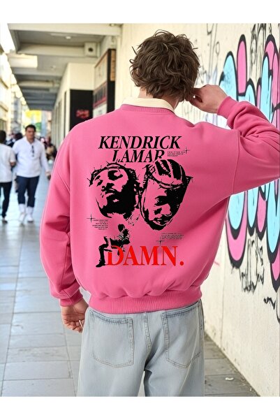 ArtYus سويت شيرت يونيسكس بأكمام طويلة من Kendrick Damn Transfer مطبوع مقاس كب...