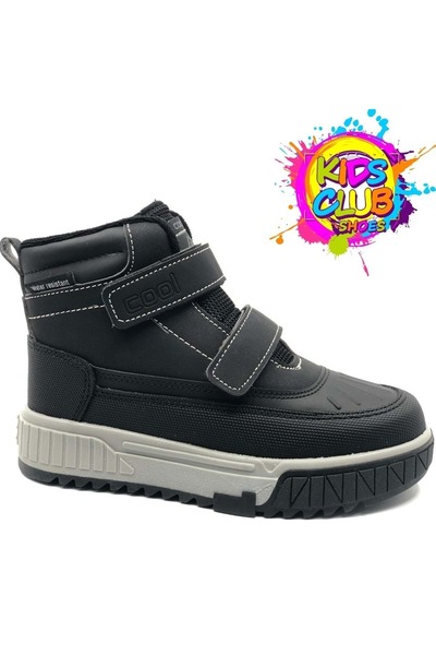 KOCAMANLAR Cizme pentru copii unisex cu talpă anti-alunecare Cool Oscar, NEGRE